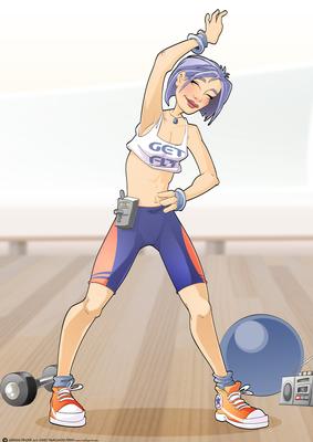 Get Fit Dudess Purple A4