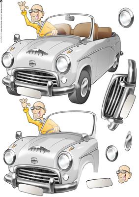 The Cars the Star! Silver Decoupage Sheet