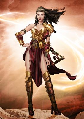 Gina Warrior Princess (red) A4