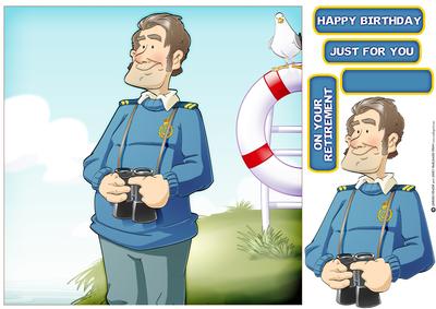 Coastguard Dude 8x8 Quick Card