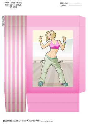 Fitness Dancer Dudess Blonde Hair Mini Gift Bag