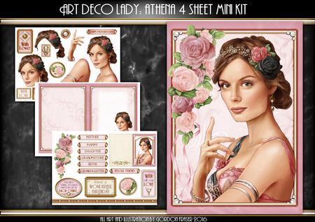 Art Deco Lady Athena Light Pink 4 Sheet Mini Kit