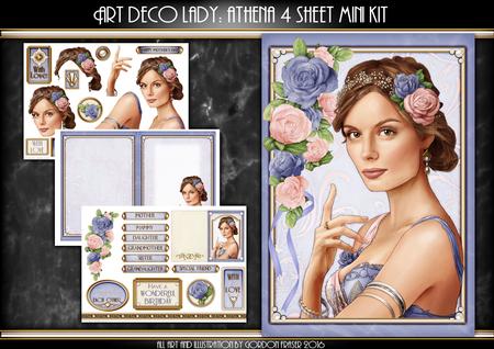 Art Deco Lady Athena Lilac 4 Sheet Mini Kit