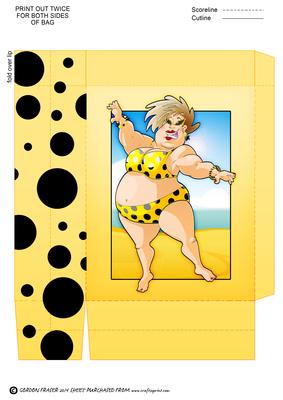 Yellow Polka Dot Dudess Mini Gift Bag