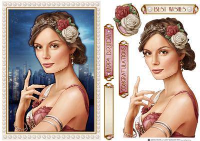 Art Deco Lady Athena Dark Pink