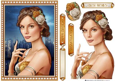 Art Deco Lady Athena Gold