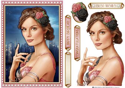 Art Deco Lady Athena Light Pink