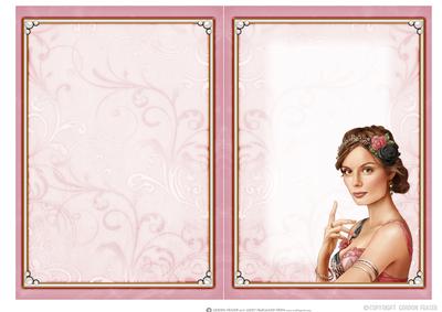 Art Deco Lady Athena Light Pink Insert