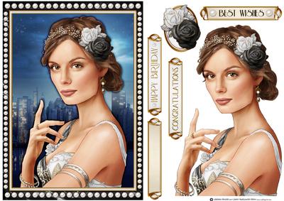 Art Deco Lady Athena White