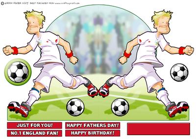 England Football Dude Shaped.