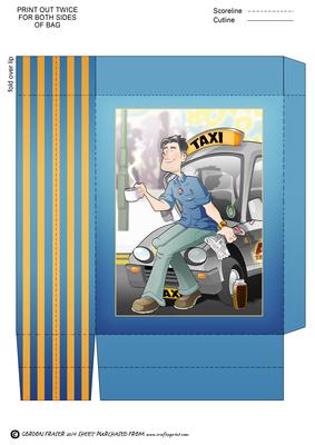 Taxi Dude Silver Mini Gift Bag