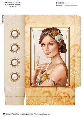 Art Deco Lady Athena Mini Bag Gold
