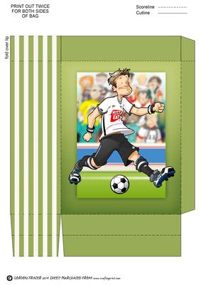 Football Dude Black, Red, White Mini Gift Bag