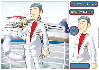 Ships Engineer Dude 8x8 Quick Card