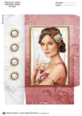 Art Deco Lady Athena Mini Bag Dark Pink