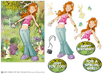 Curly Red Head Girl.