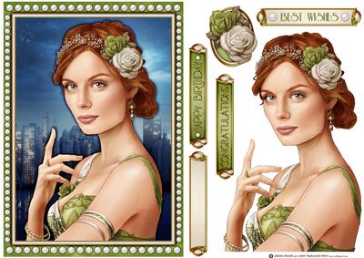 Art Deco Lady Athena Green