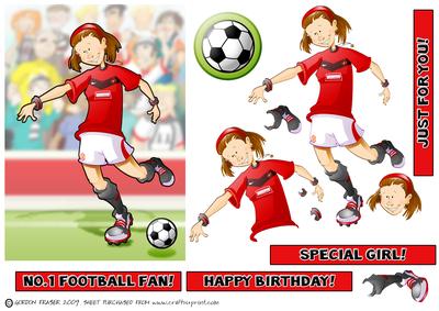 Red and Black Football Girl.