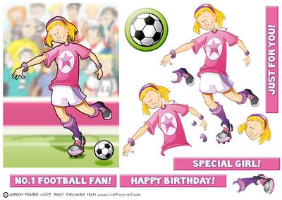 Pink and Purple Football Girl.