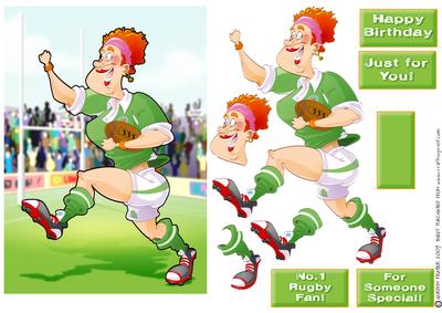 Ireland Rugby Lady.