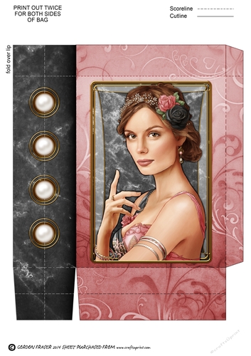 Art Deco Lady Athena Mini Bag Light Pink
