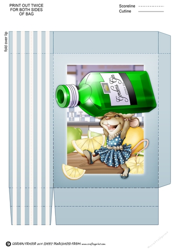 Mrs Gin Mouse Mini Gift Bag
