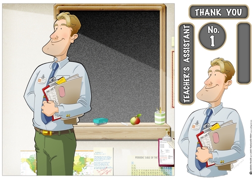 Teaching Assistant Dude 8x8 Quick Card