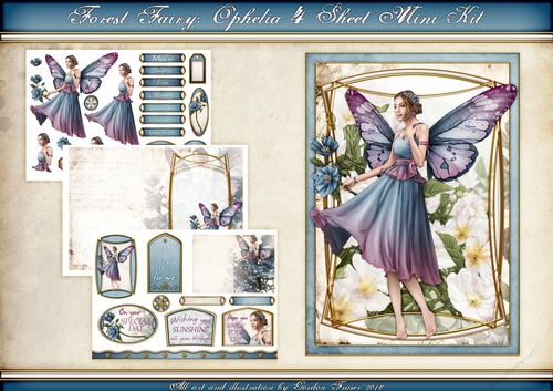 Ophelia Dark Blue 4 Sheet Mini Kit