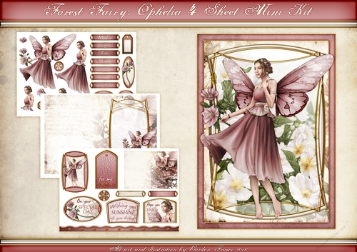 Ophelia Dark Pink 4 Sheet Mini Kit