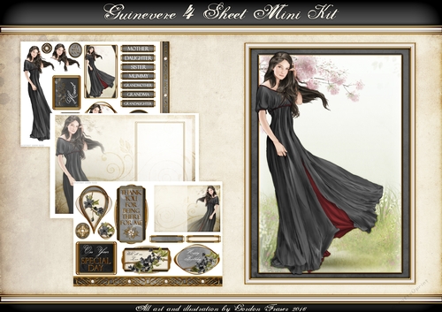 Lady Guinevere Black 4 Sheet Mini Kit
