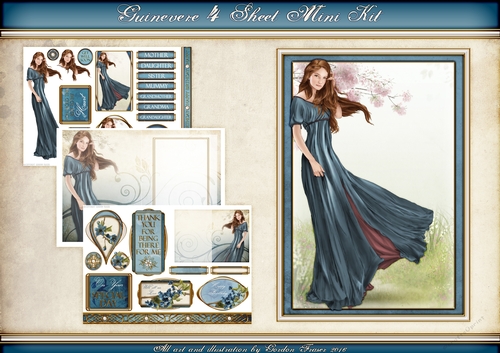 Lady Guinevere Dark Blue 4 Sheet Mini Kit