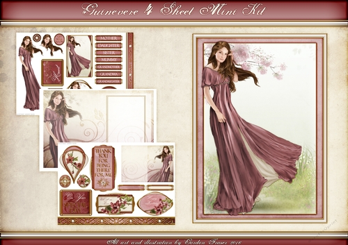 Lady Guinevere Dark Pink 4 Sheet Mini Kit
