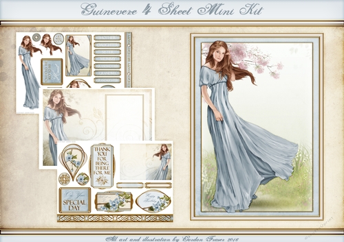 Lady Guinevere Light Blue 4 Sheet Mini Kit