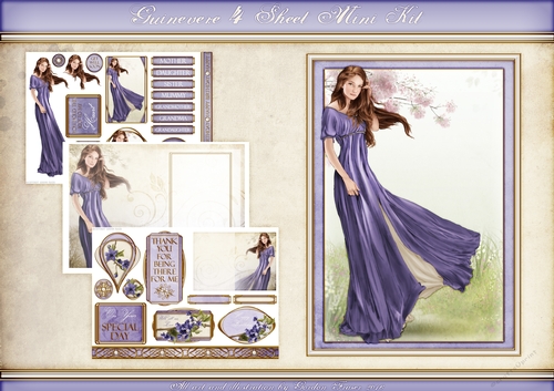 Lady Guinevere Purple 4 Sheet Mini Kit