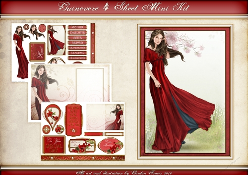 Lady Guinevere Red 4 Sheet Mini Kit