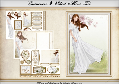 Lady Guinevere White 4 Sheet Mini Kit