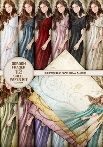 Guinevere Swirl 12 Sheet Paper Kit