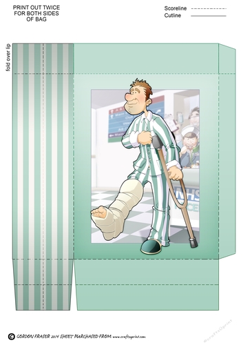 Broken Leg Dude Mini Gift Bag