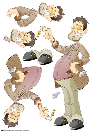 Car Dealer Dude 2 Decoupage Sheet