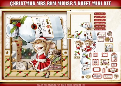 Mrs Christmas Rum Mouse 4 Sheet Mini Kit