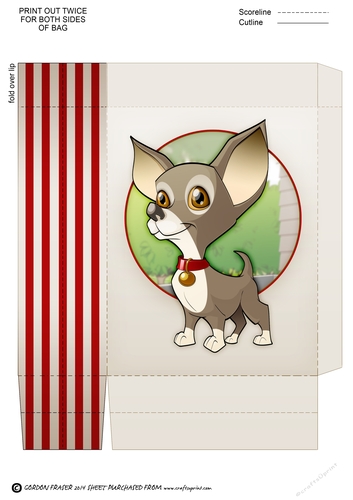 Chihuahua Brown Mini Gift Bag