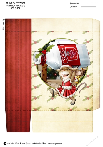 Mrs Christmas Vodka Mouse Mini Gift Bag