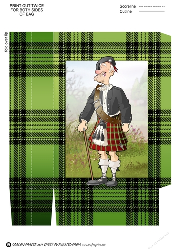 Scottish Old Man Kilt Mini Gift Bag