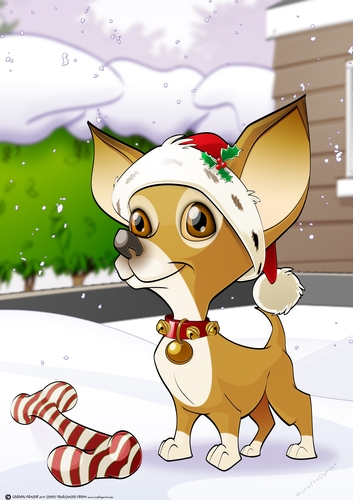 Chihuahua Christmas A4