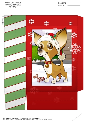 Chihuahua Christmas Mini Gift Bag