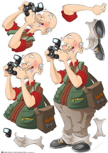 Old Photographer Dude Decoupage Sheet