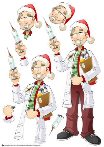 Christmas Vet Dude Decoupage Sheet 