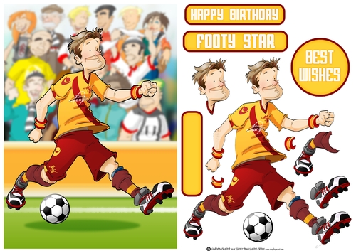 Football Dude Yellow and Red