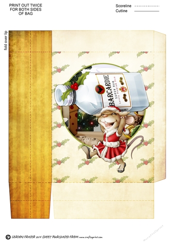 Mrs Christmas Rum Mouse Mini Gift Bag