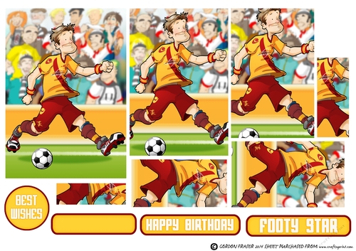 Football Dude Yellow and Red Pyramid